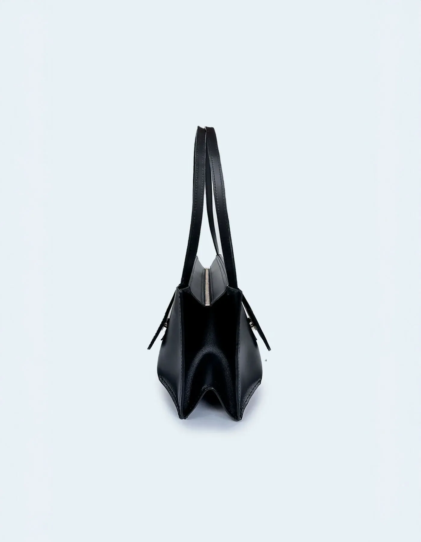 Black Leather Double Bag