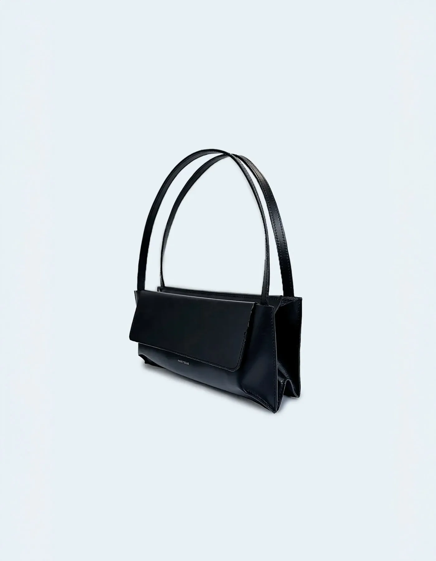 Black Leather Double Bag