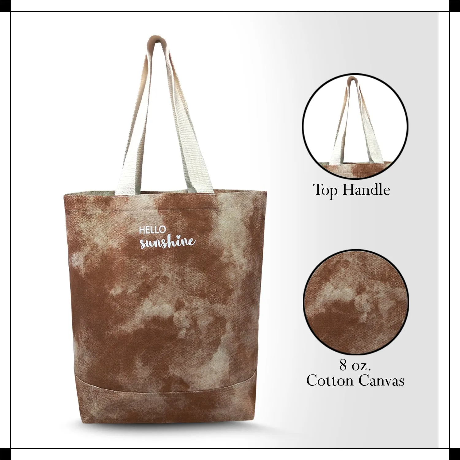 Deeya Cotton Canvas Medium Size Eco Friendly Womens/Ladies Shopping & Beach Bag (Brown)