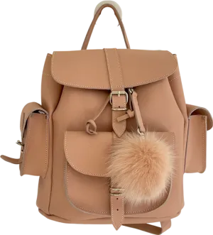 grafea Nude Truffle Leather Backpack